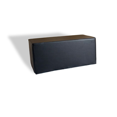 pouffe Ecopelle nero cm 50x100