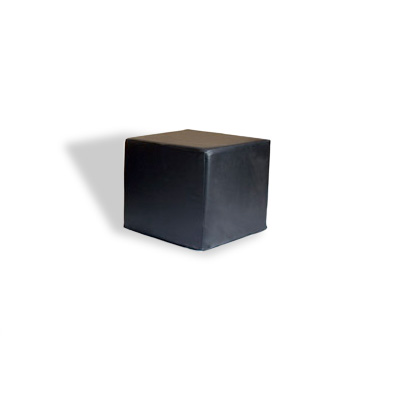 pouffe Ecopelle nero cm 50x50