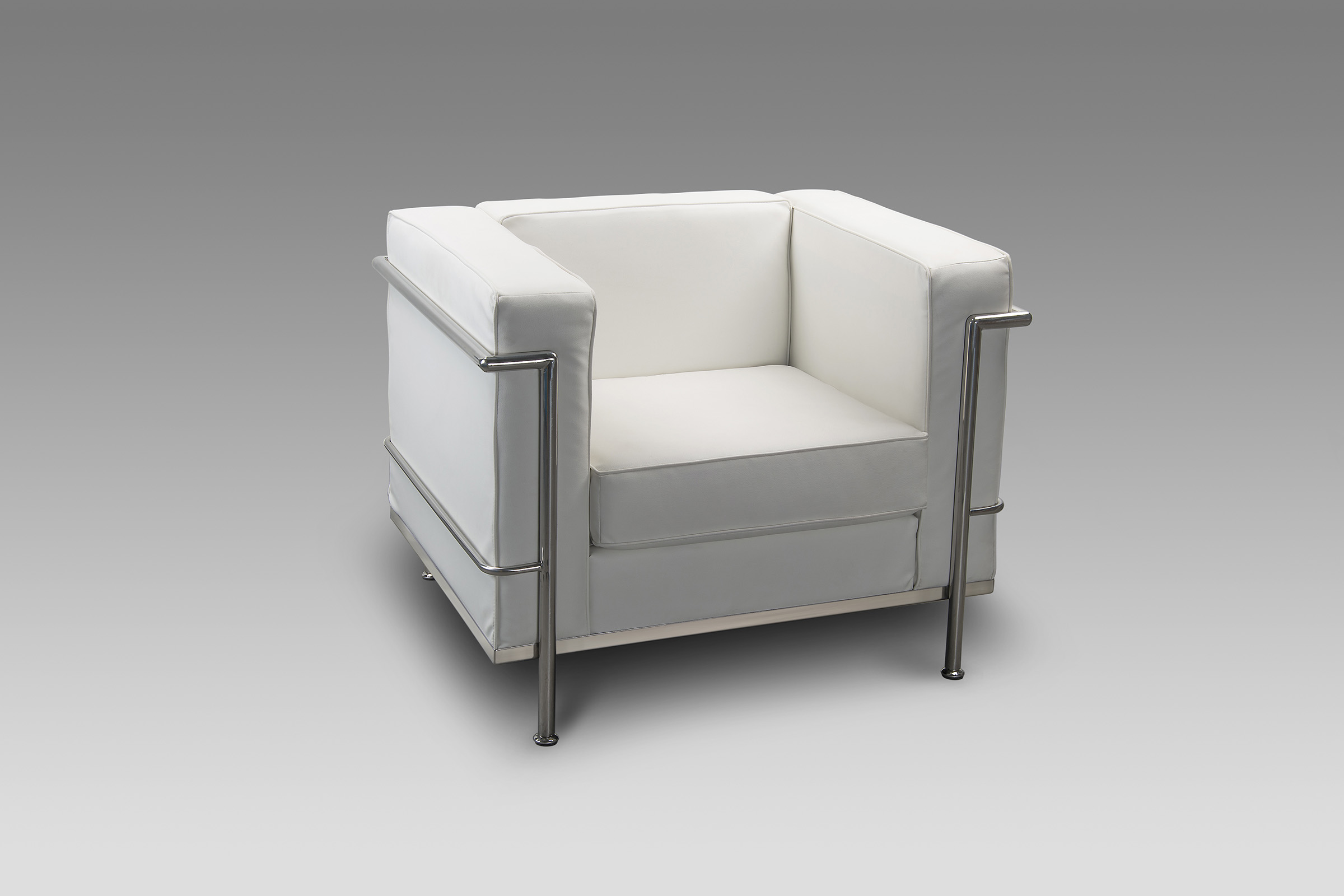 Poltrona Milano ecopelle bianca 1 posto