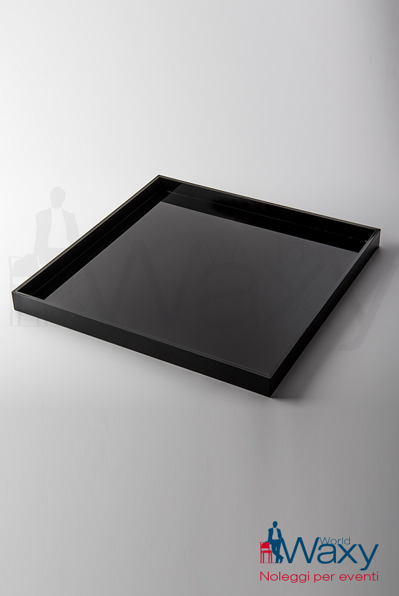 PLEXY: vassoio plexiglass cm 40x40 nero