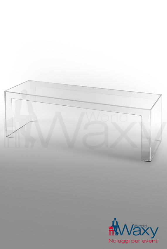 tavolo Kartell mod. Invisible cm. 120X40Xh40 in policarbonato trasparente