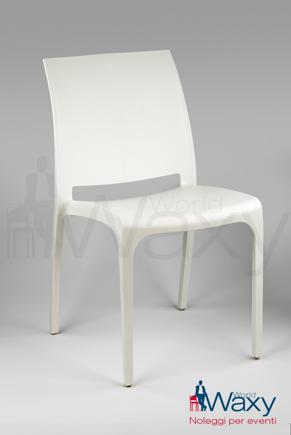 sedia Luca in polipropilene bianco