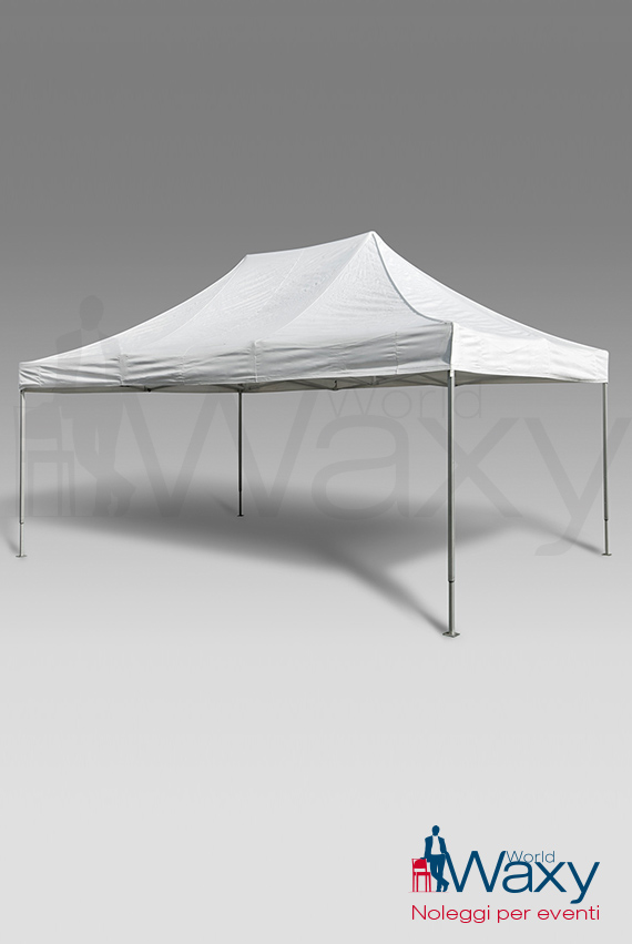 MASTERTEND: tenda mastertent 6x4 a pantografo con telo bianco, impermeabile  e ignifugo