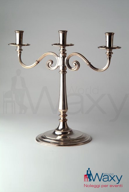 candelabro a 3 fiamme h 30 cm Sambonet mod Contour