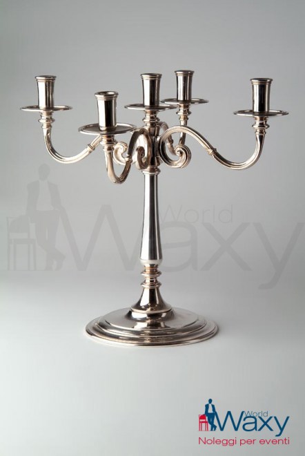 candelabro a 5 fiamme h 40 cm Sambonet mod. Contour