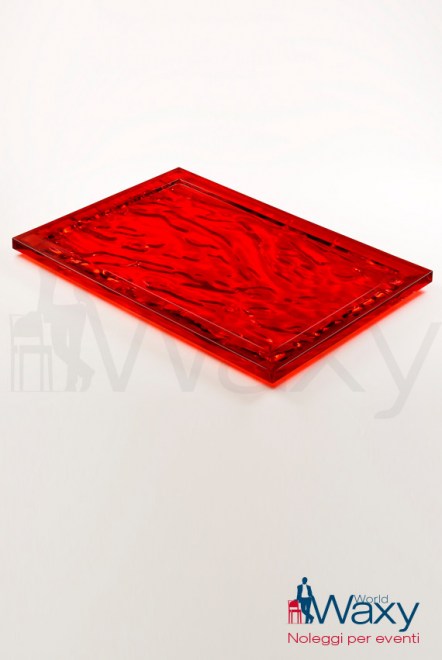 Vassoio Kartell mod Dune cm 46x32 rosso