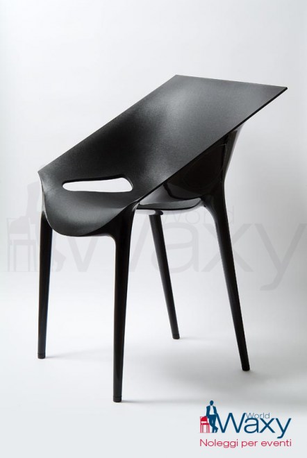 sedia Kartell mod. Dr. Yes in polipropilene modificato colorato in massa nero