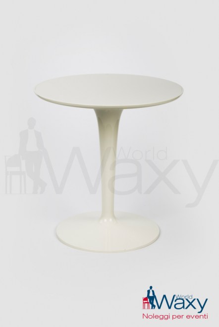 tavolo Kartell mod TIP TOP diam 48 h 51 policarbonato bianco