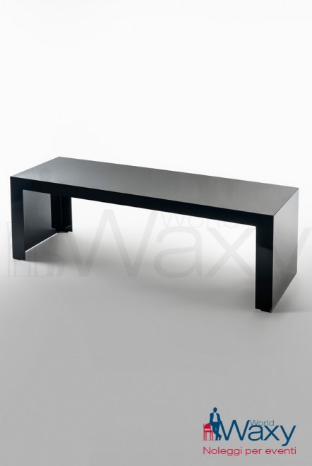 tavolo Kartell mod. Invisible cm. 120X40Xh40 in policarbonato nero coprente