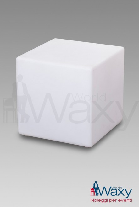 cubo-tavolino luminoso cm 40x40x40 wireless + telecomando + caricabatterie
