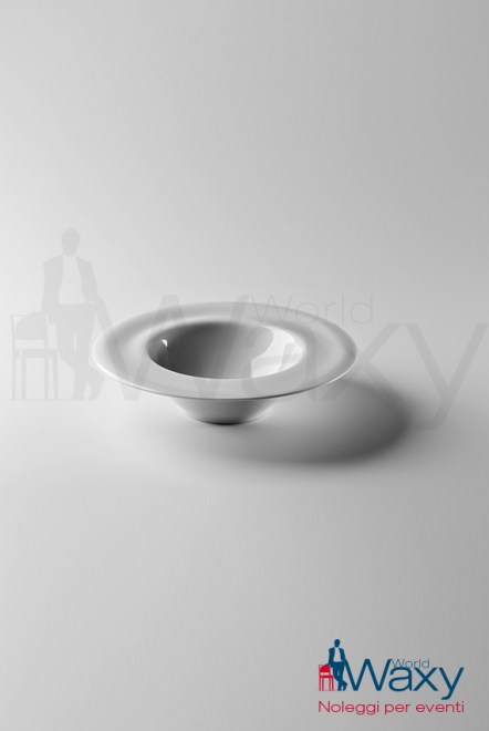 piatto fondo d. 22 cm porcellana bianca mod. Giro