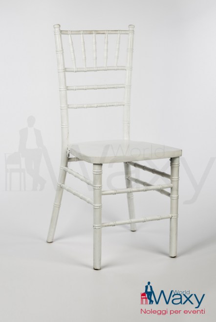 Sedia Chiavarina in legno bianco
