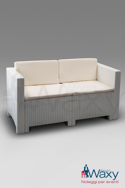 divano mis 131x57xh63 ecovimini bianco cuscini color panna