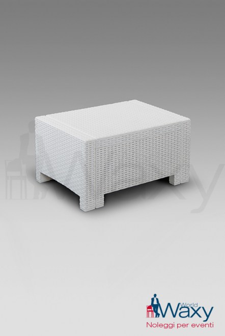 tavolo rettangolare mis 70x48xh37 ecovimini bianco