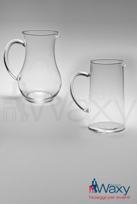 caraffe in vetro per succhi da lt 1 o lt 1,8 (cilindriche/bombate)