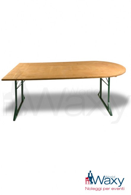Il tavolo buffet cm 200x100 in legno grezzo - da tovagliare