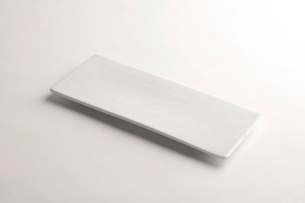piatto Sushi rettangolare bianco cm. 25x10