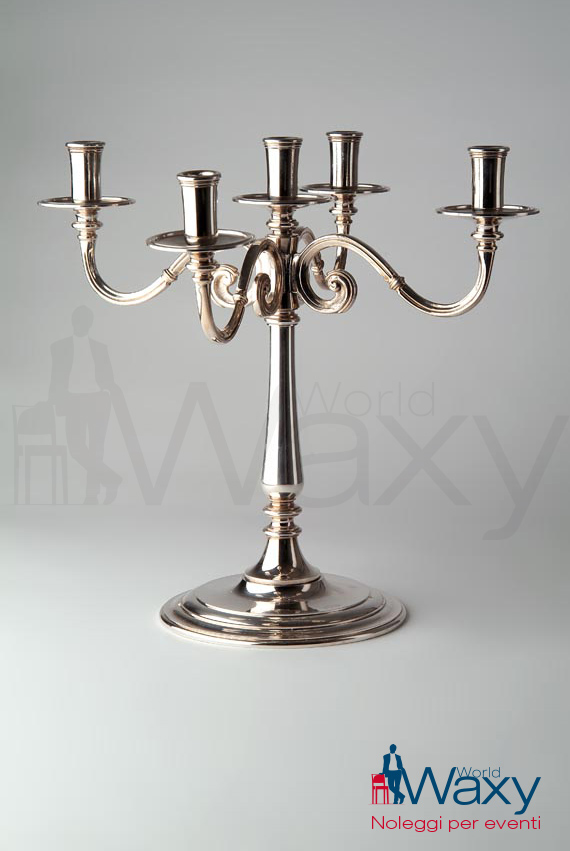 candelabro a 5 fiamme h 40 cm Sambonet mod. Contour