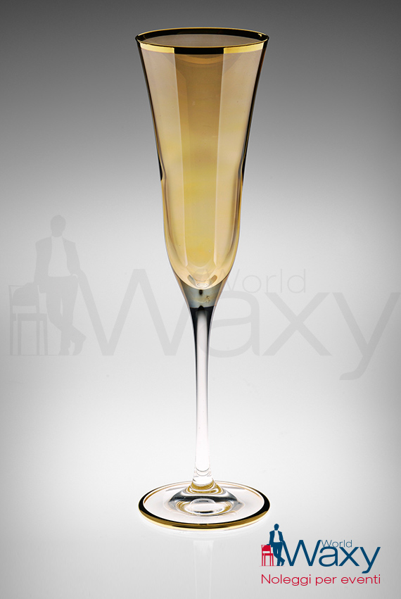 flûte Linea Sabina color giallo c/filo oro cl 17