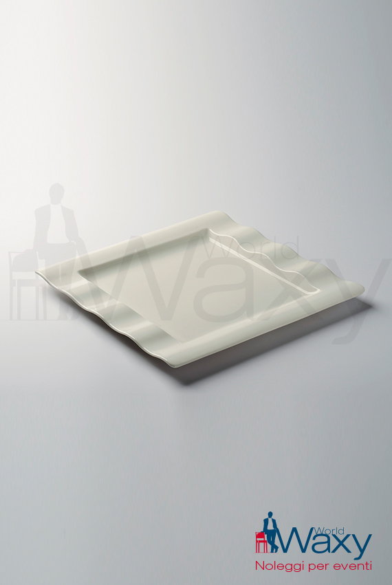 piatto piano rettangolare cm 28x30 mod Innova color panna Villeroy & Boch
