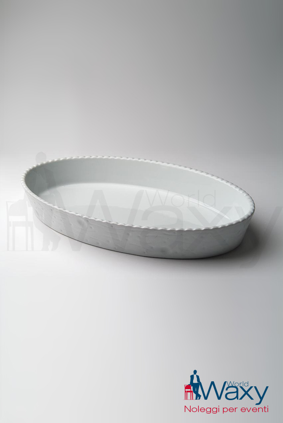 pirofila in porcellana bianca cordonetto